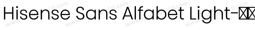 Hisense Sans Alfabet Light字体转换